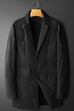 2021秋冬装刺绣中长款加厚小西装羽绒服钱塘3029-1967平铺，男装羽绒服，钱塘6006(原3029)