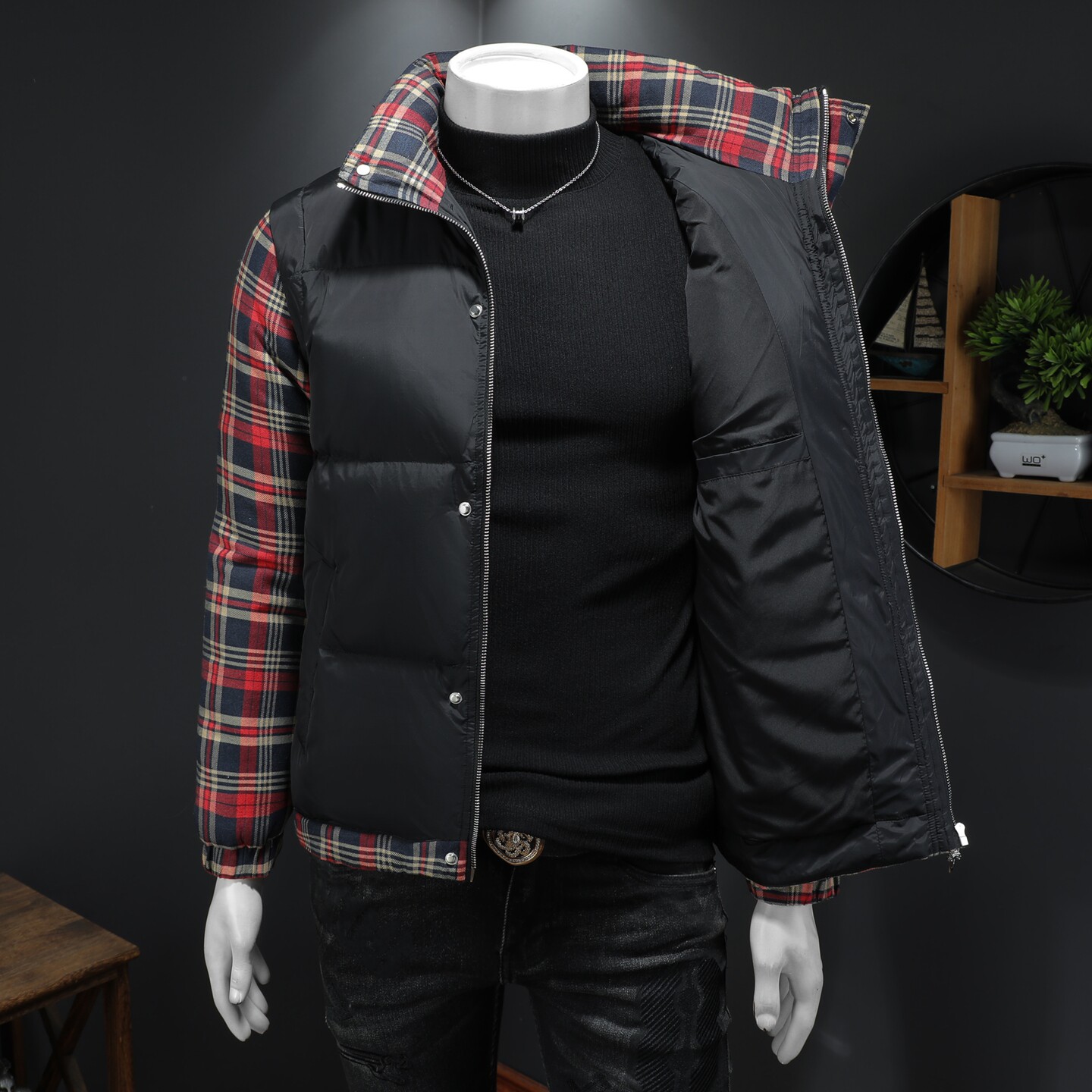 2025秋冬装90%绒立领羽绒服男钱塘6006-5116-P320假模图,男装羽绒服,钱塘6006(原3029)