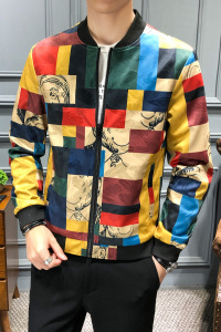 2021秋装新款格子冰丝夹克男外套  钱塘3029-JK1914-P95  真模图片