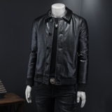 2025秋冬装新款90绒PU皮羽绒服男6006-7763-P320假模图，男装羽绒服，钱塘6006(原3029)