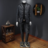 2025秋冬装新款刺绣西装羽绒服男钱塘6006-9966-P280假模图，男装西服套装，钱塘6006(原3029)
