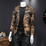 2021秋季新款动物图案小西装男潮牌钱塘3029-609-P160假模，男装西服，钱塘6006(原3029)