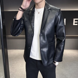 2025秋装新款鳄鱼皮西装男钱塘6006-8222P175真模