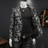 2025秋新款休闲提花小西装男钱塘3029-7510P160楼空图，男装西服套装，钱塘6006(原3029)