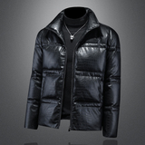 2025秋冬装新款90绒PU皮羽绒服男6006-7717-P320镂空图，男装羽绒服，钱塘6006(原3029)