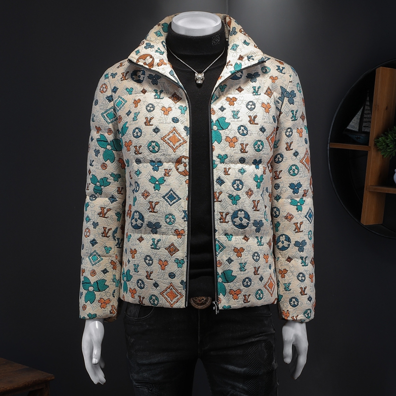 2025秋冬装新款高端提花90绒羽绒服男加厚6006-7231-P310假模图，男装羽绒服，钱塘6006(原3029)