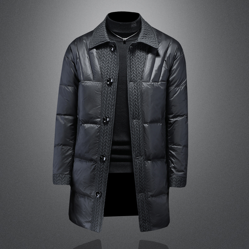 2025秋冬装中长款麦穗拼接羽绒服男钱塘6006-9811-P330尺码偏大，男装羽绒服，钱塘6006(原3029)