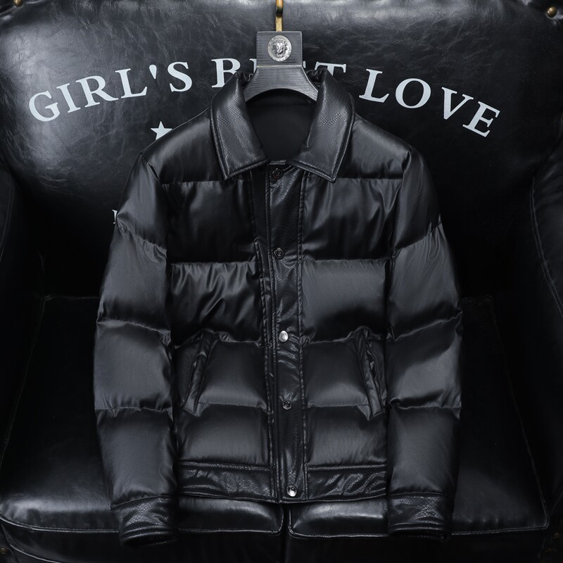 2025秋冬装新款90绒PU皮羽绒服男 6006-7202-P310  沙发图图片