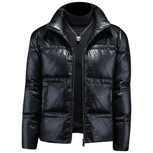2025秋冬装新款90绒PU皮羽绒服男 6006-7717-P320  假模图图片