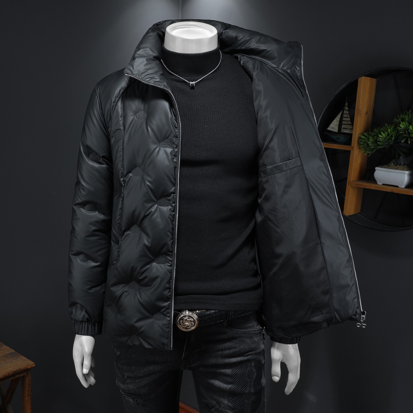2025秋冬装90%绒立领羽绒服男钱塘6006-5123-P320假模图,男装羽绒服,钱塘6006(原3029)