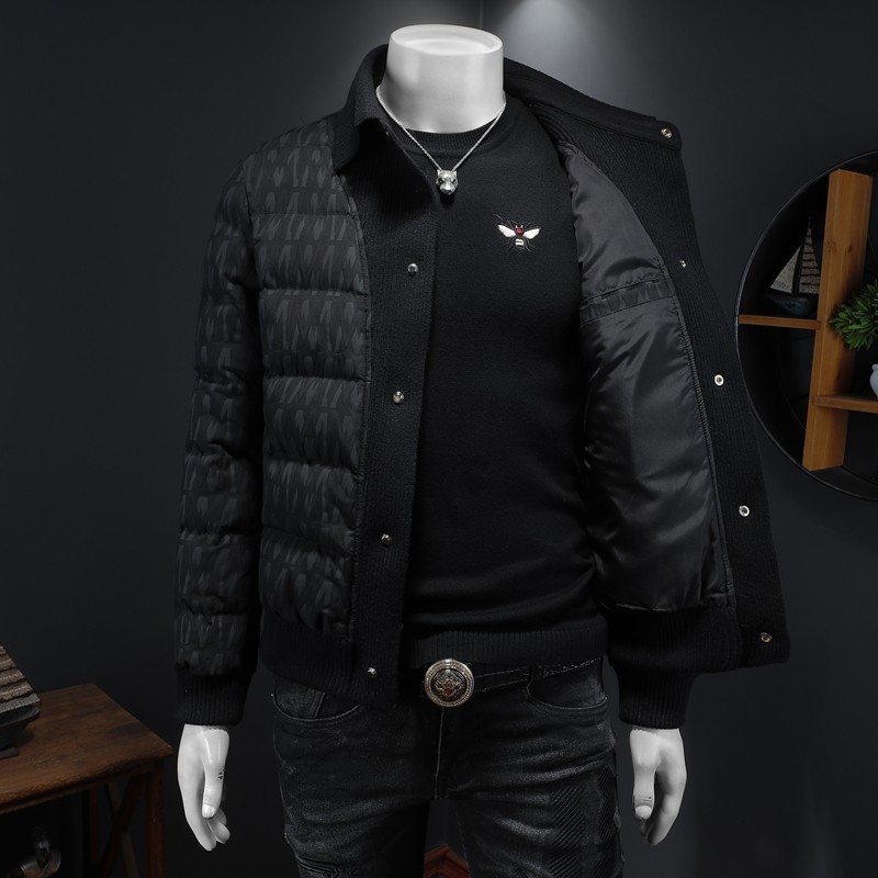 2025秋冬装新款90绒针织领羽绒服男钱塘6006-7203-P310假模图,男装羽绒服,钱塘6006(原3029)