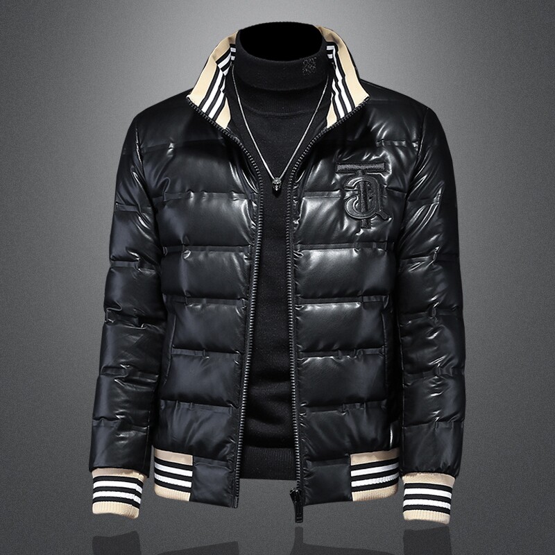 2021秋冬装新款皮羽绒服男加厚  钱塘3029-510-P245 镂空图图片