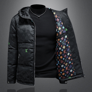 2025秋冬装90%绒连帽羽绒服男 钱塘6006-5527-P350 镂空图图片