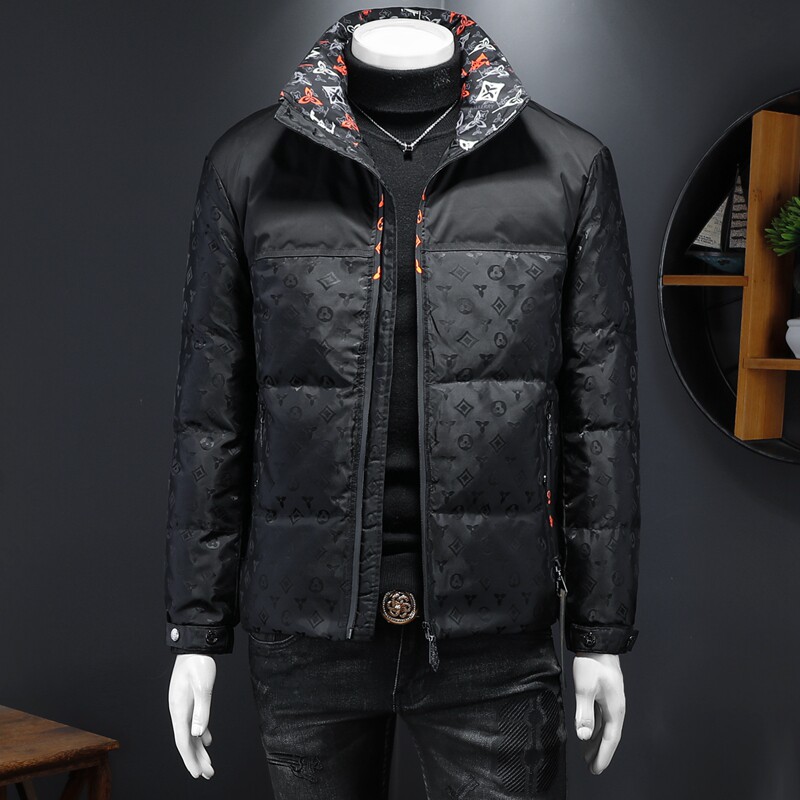 2025秋冬装新款拼接立领羽绒服男 钱塘6006-9988-P310 假模图图片