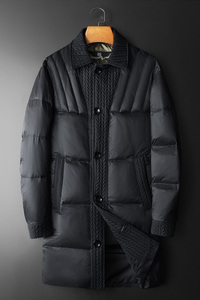 2025秋冬装中长款麦穗拼接羽绒服男 钱塘6006-9811-P330 尺码偏大图片