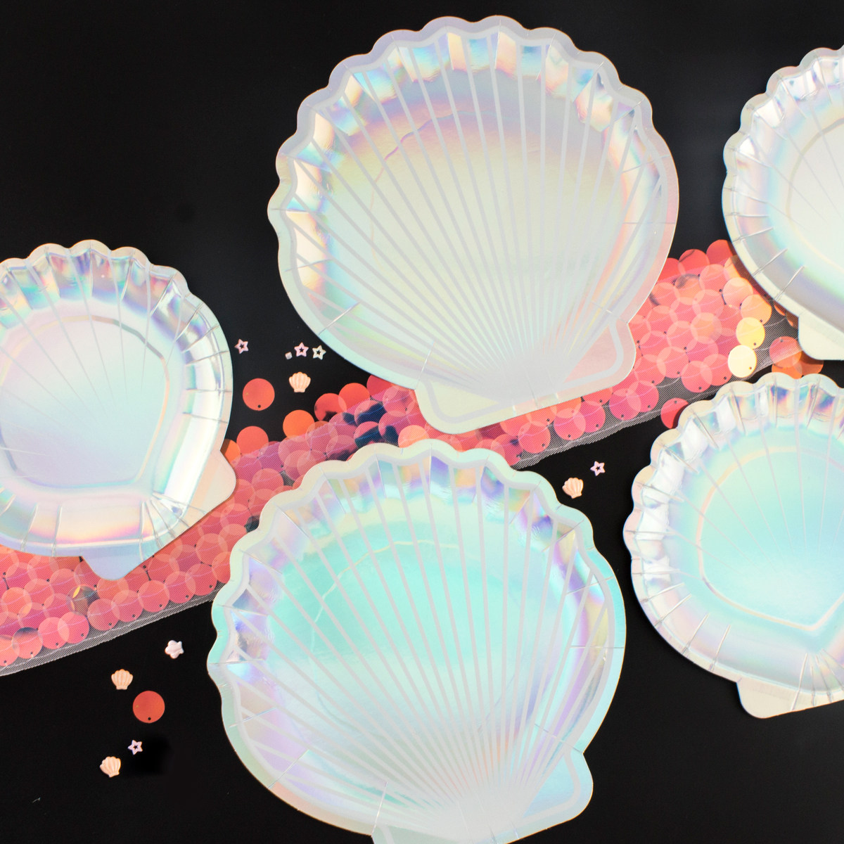 美人鱼蛋糕装饰摆件鱼鳞亮片围边插件炫彩贝壳大号小公主生日快乐,节庆用品/礼品,节日装扮用品,淘宝优惠券,粉丝福利购,淘宝优惠卷