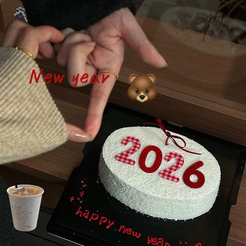 徐小包原创新年2026数字跨年除夕元旦蛋糕装饰简约亚克力插牌装扮