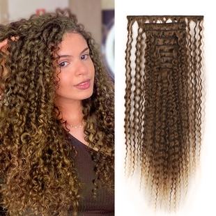 假发卡子接发卷发套件 9PCS Curly hair clip in hair extensions