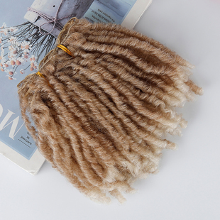假发非洲脏辫子接发帘DIY Wigs Afro Black Dreadlock Hair Weft