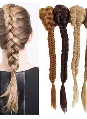 假发发髻马尾鱼骨辫 双股辫子发包 Chignon Ponytails Extensoin