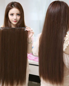 假发接发片 60cm Clip in hair extensions 5夹发片一片式耐高温