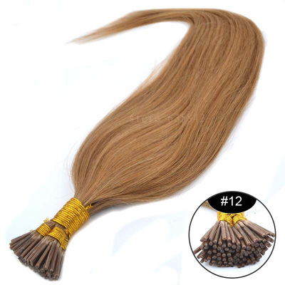 棒棒接发真人发18inch Human Hair Extensions Light Brown Color