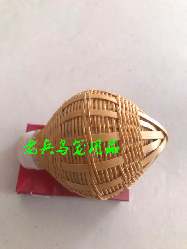 热销鸟笼两个包邮手工竹制喂食器鸟禽喂食器/喂水器