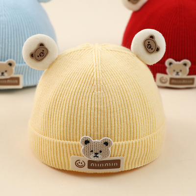 婴儿帽子冬季可爱超萌针织毛线帽