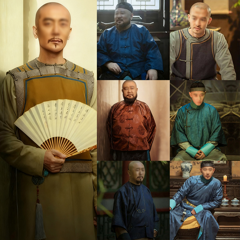 王爷演出服马褂天下长河影视老爷富商同款清朝阿哥长袍服古装长衫