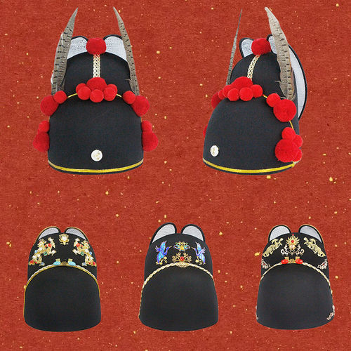 明制乌纱折翼善冠帽古风汉服结婚妆造新郎官男士摄上巾古装配饰