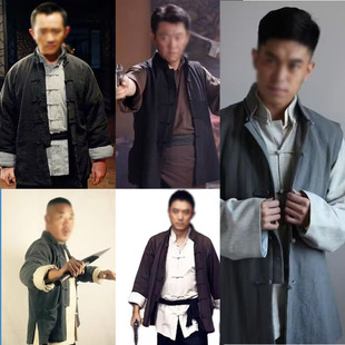 土匪服装套装演出服民国农民百姓汉奸八路游击队乞丐平民棉麻男装