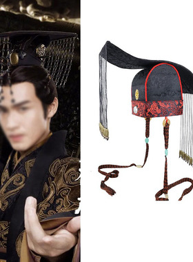串珠秦朝发冠古装造型帽子