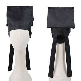 古装汉服书生帽男童古代布帽子书童帽古风唐朝儒巾宋代头饰飘飘带