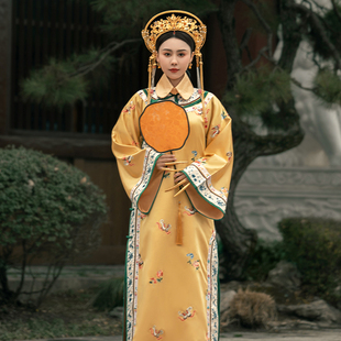 清朝后宫皇后朝服清宫故宫摄影妃子格格造型影楼写真佃帽头饰服装
