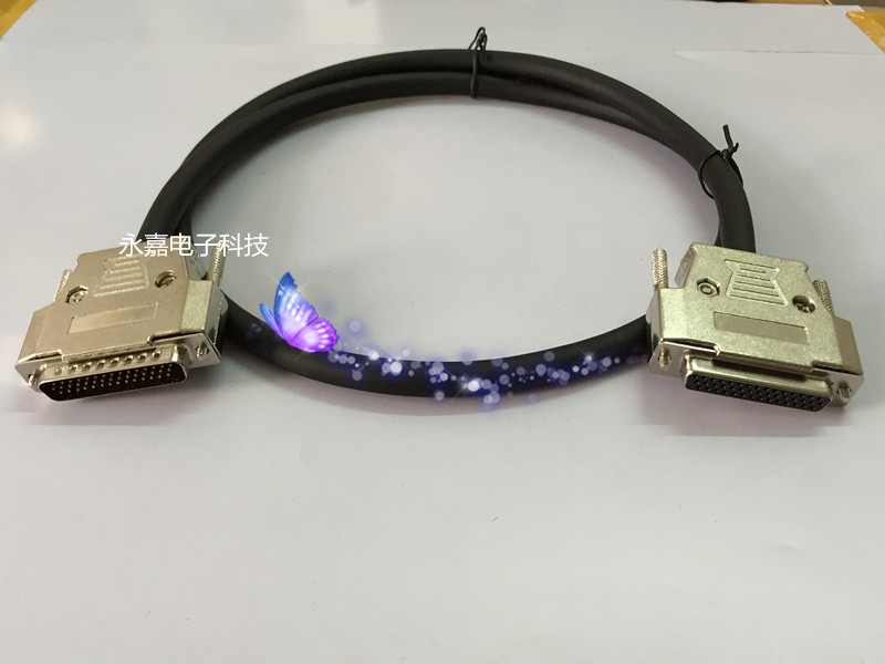 纯铜屏蔽DB44公对母连接线44芯数据线DB44延长线44针对孔