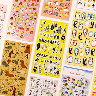 可爱贴纸动物手机小尺寸贴画