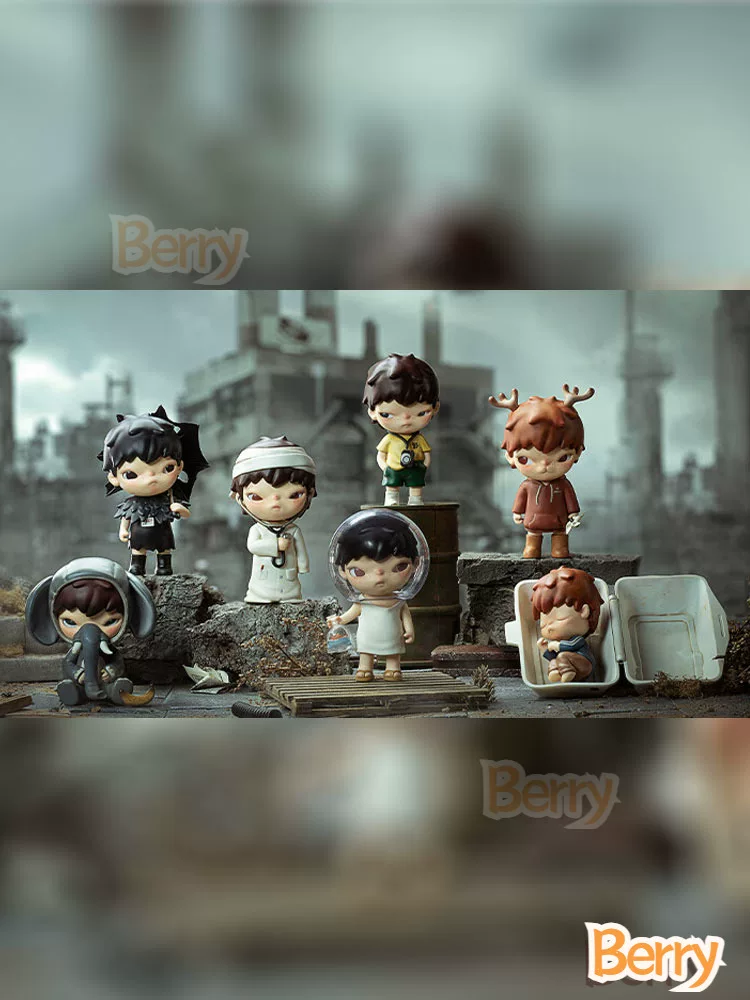 POP MART Bubble Mart Hirrono Forgive City Series Okuno Три поколения слепые слепые ручной офисные игрушки подарки