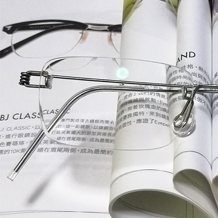 2020新款手工眼镜无框超轻无螺丝镜架简约舒适配高度数蓝光近视镜