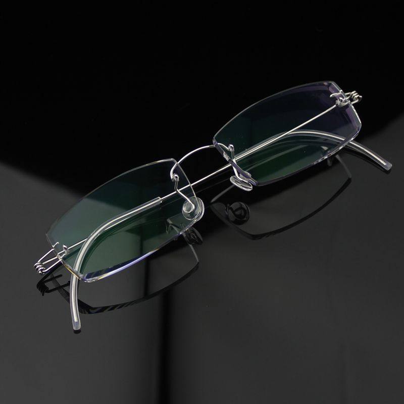 百氏手工眼镜超轻韩国切边男女无框近视 纯手工私人定制眼镜框架