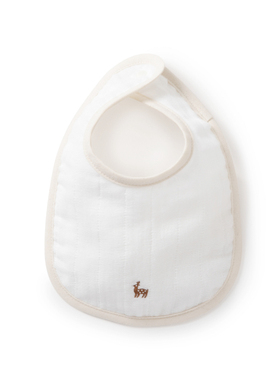 日本进口 中川政七商店 鹿の刺绣 棉纱质地 宝宝围兜围嘴