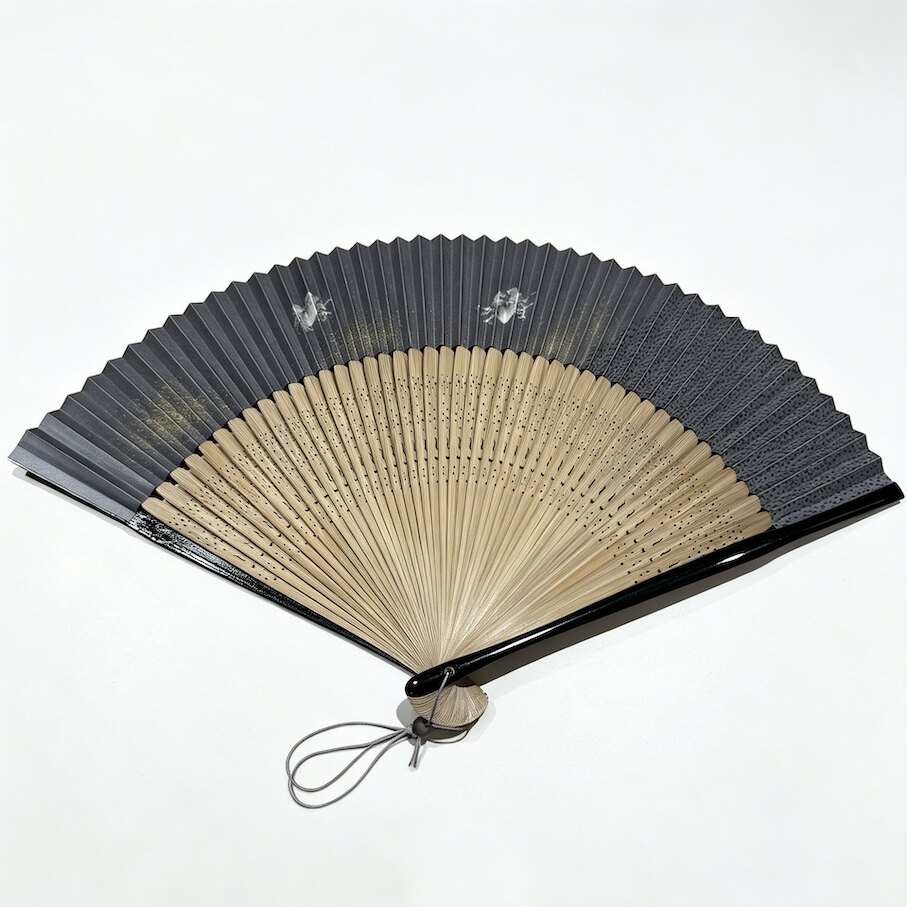 日本制 京都舞扇堂 职人手绘 和纸描金 京扇子 和风折扇套装 蟹