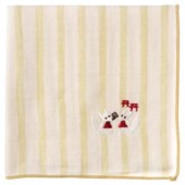 京都府 刺绣棉纱 Kyotofu 日本 京都 和小物 缘起手帕 狐