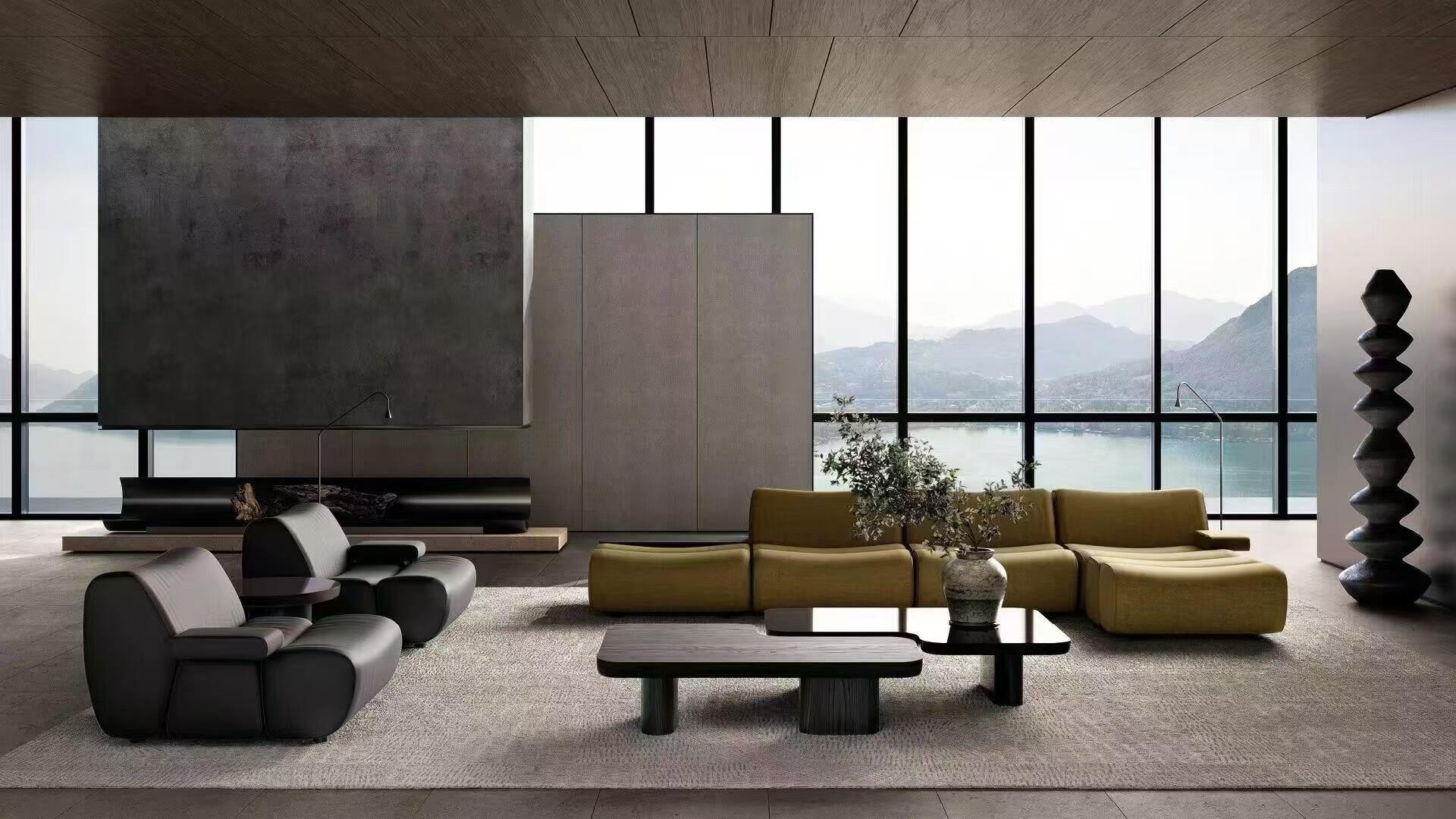 Poliform竹节沙发不同搭配组合