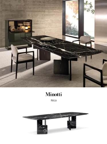 Minotti Nico餐桌｜独特优雅