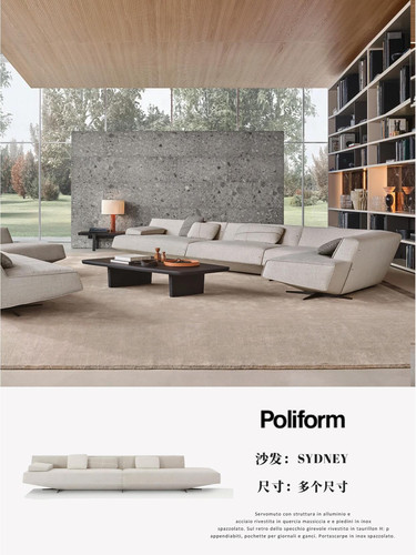 简约大气的Sydney沙发，让家显贵“一个亿”||Poliform 家具