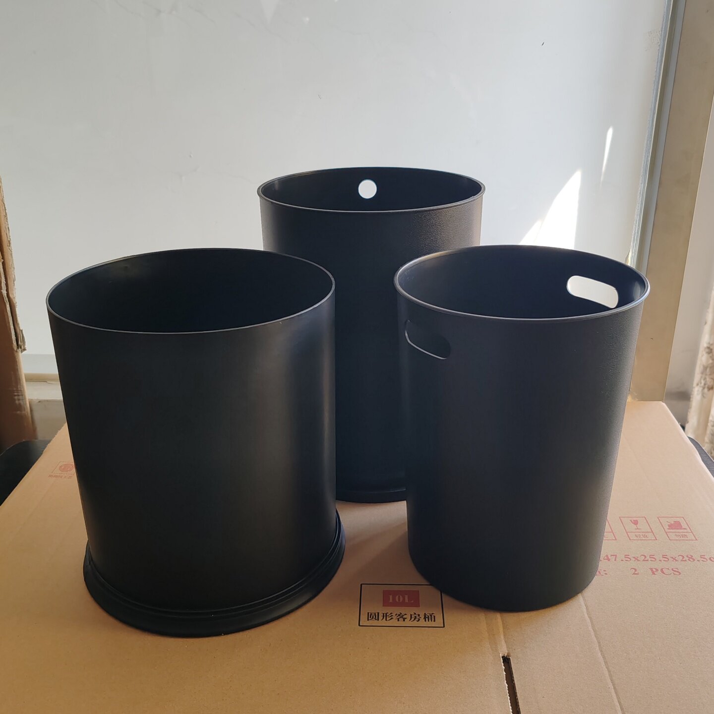 圆形塑料商用垃圾桶无盖酒店客房专用双层垃圾桶内胆宾馆塑料内桶