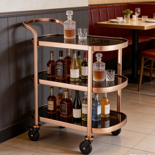 不锈钢酒店蛋糕点心送餐车手推车