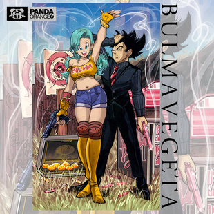 龙珠联名t恤卡通动漫画周边布尔玛贝吉塔衣服夏季学生情侣装卫衣