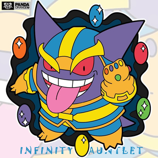 精灵宝可梦联名短袖t恤耿鬼卡通漫威灭霸动漫电影周边衣服情侣装