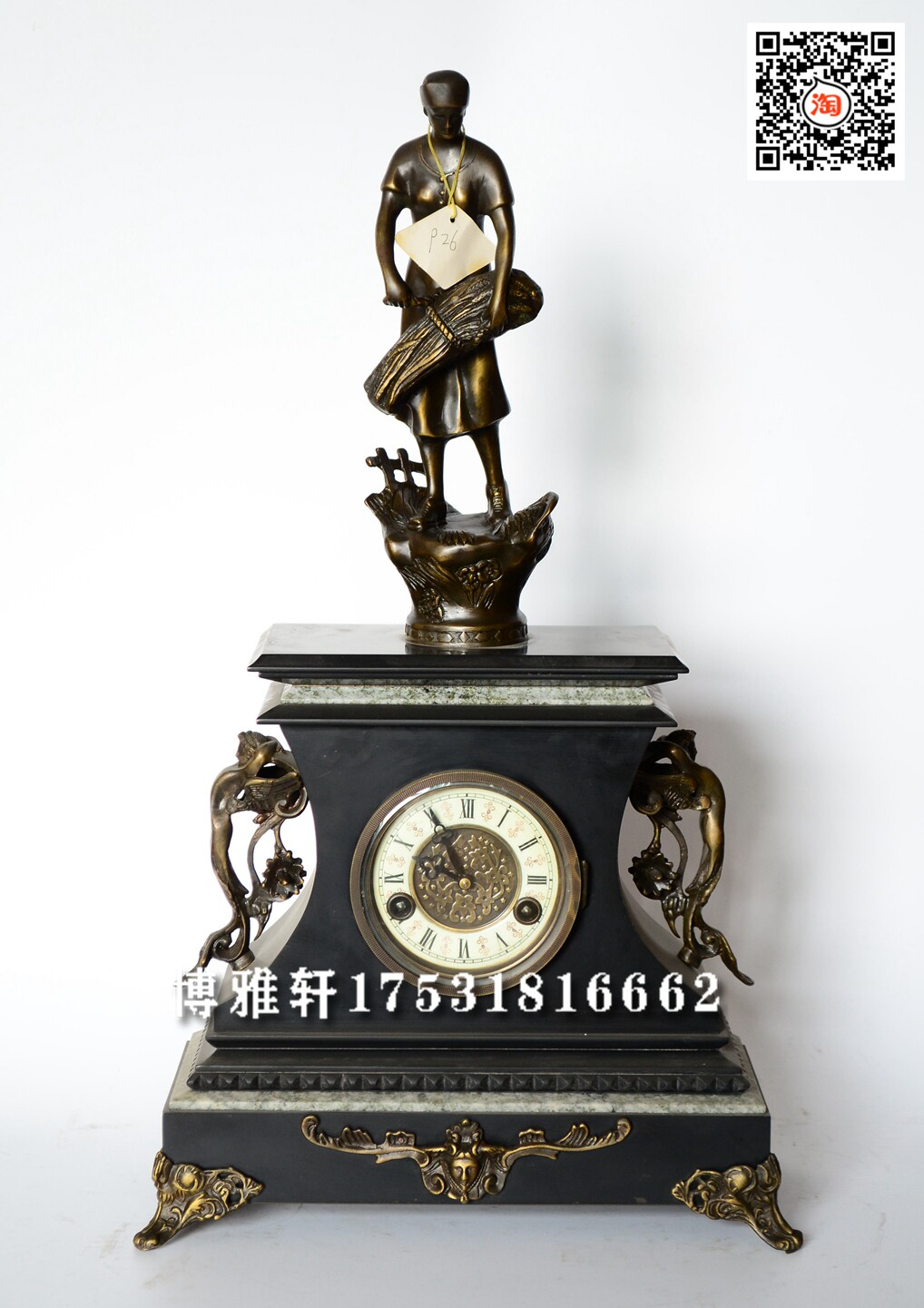 钟表古典机械欧式座钟纯铜机芯老式发条仿欧洲回流老钟表样板间钟